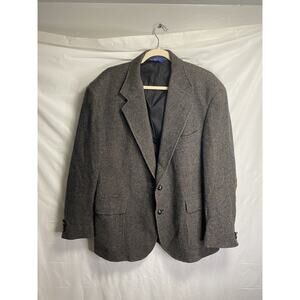 Vintage Pendleton Virgin Wool Tweed Sport Coat Blazer Elbow‎ Patch Size 44 Brown
